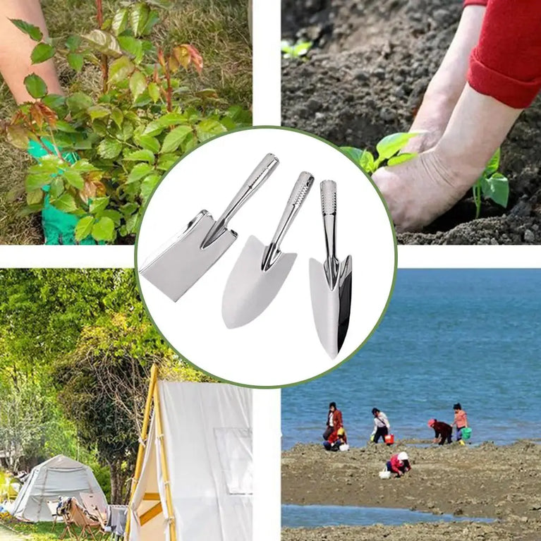 Full Stainless Steel Gardening Tool Set for Digging Planting and Soil Work