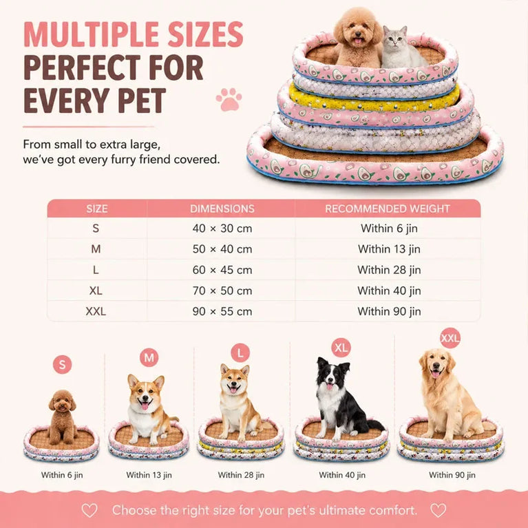 Summer Cooling Pet Mat Dog Crate Mattress Comfortable Bed Pad