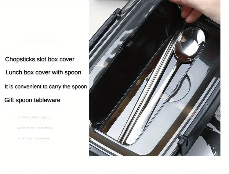 Leak Proof Stainless Steel Lunch Box 3/4 Compartment Bento Container