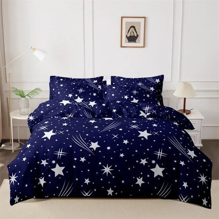 3-Piece Printed Brushed Duvet Cover Set | Soft & Breathable Bedding Collection