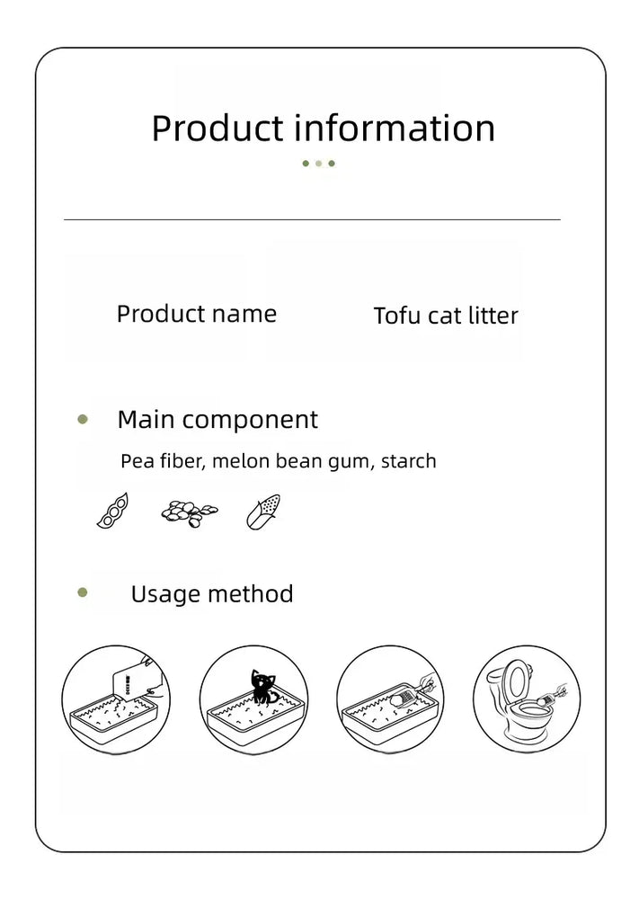Tofu & Bentonite Mixed Cat Litter | High-Performance Odor Control