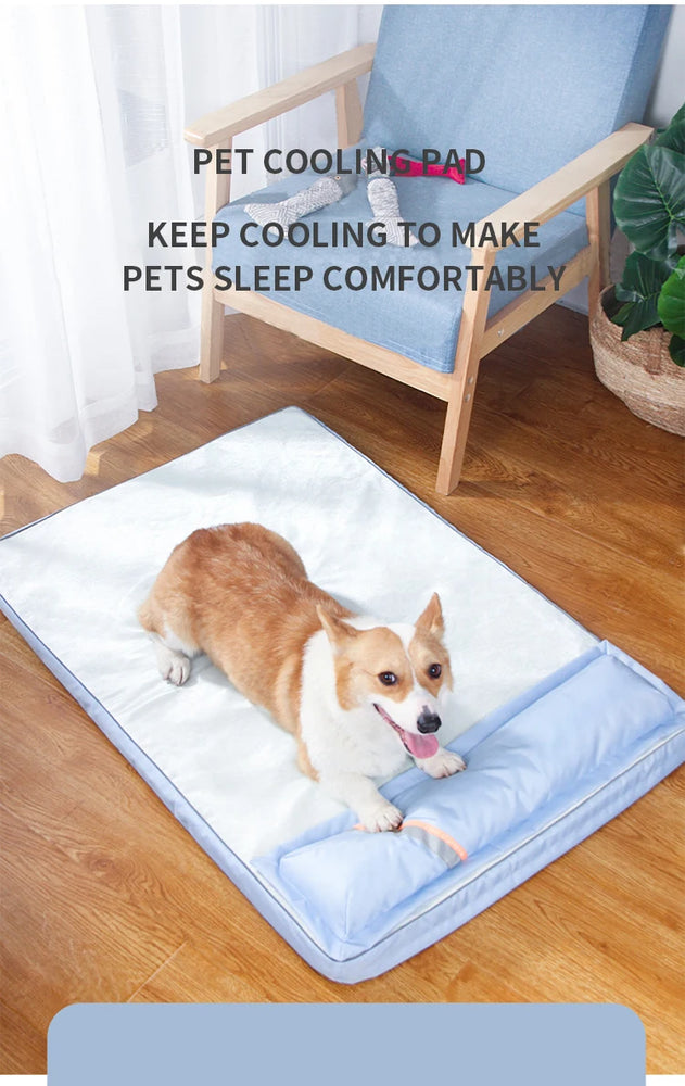 Summer Cooling Orthopedic Memory Foam Dog Bed Waterproof Washable Pillow Bed