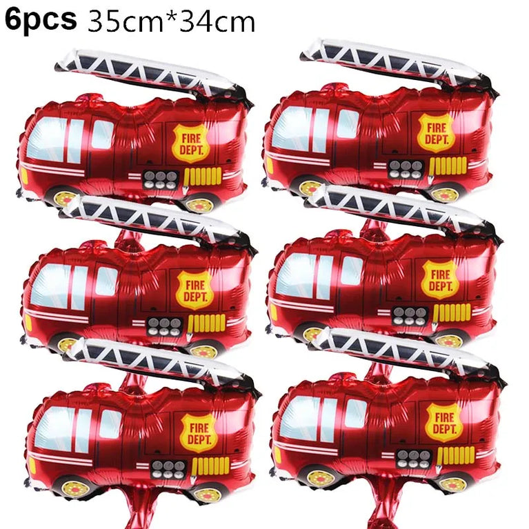 Firetruck Birthday Party Supplies Fire Theme Paper Plates Cups Napkins Set