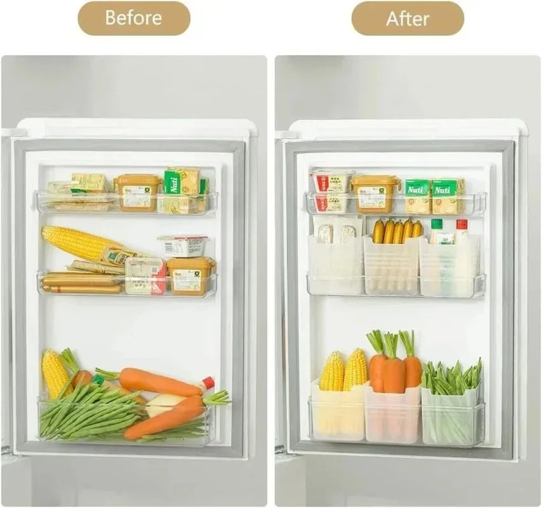 Refrigerator Storage Boxes Fresh Food Organizer Kitchen Container Set