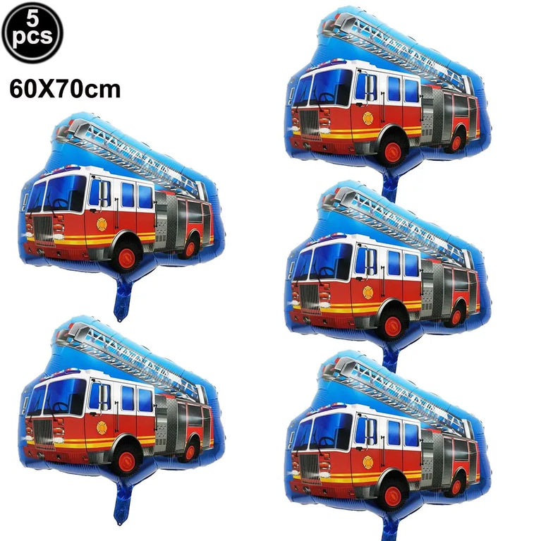 Firetruck Birthday Party Supplies Fire Truck Theme Disposable Tableware Set