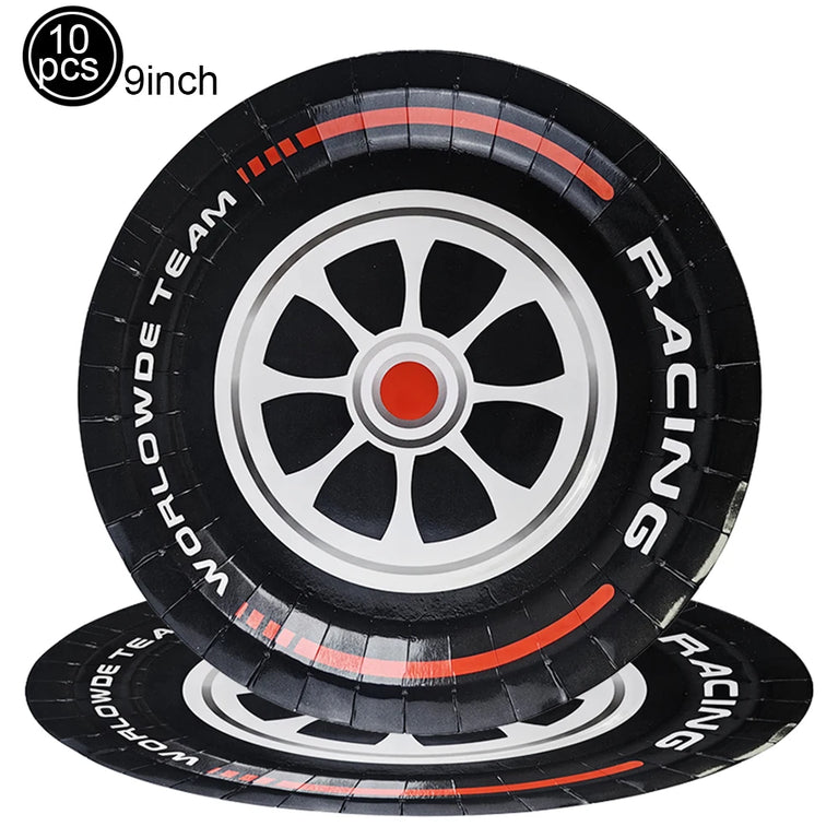 Racing Car Birthday Party Tableware Set Plates Napkins Kids Theme