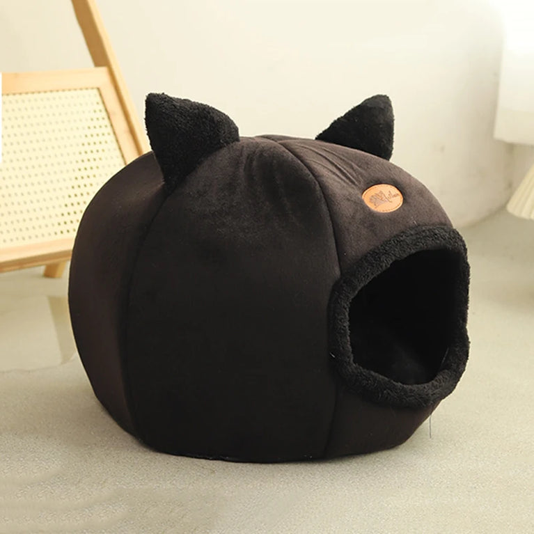 Deep Sleep Winter Cat Bed House Detachable Cozy Cave Nest