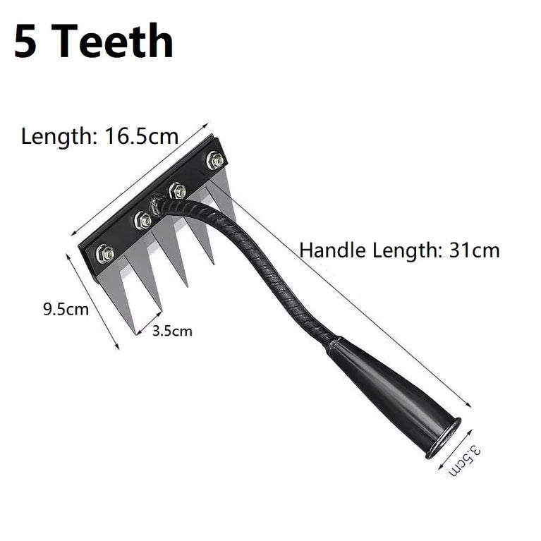 Heavy Duty Garden Weeding Rake Shovel Tool for Soil and Digging
