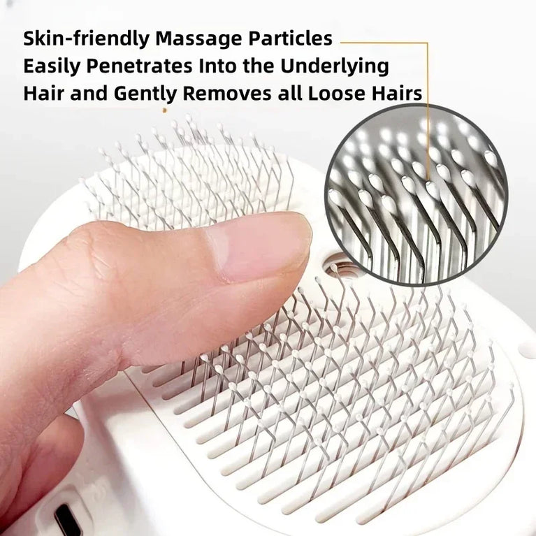 3-in-1 Electric Cat Hair Brush Steam Spray Grooming Comb Tool