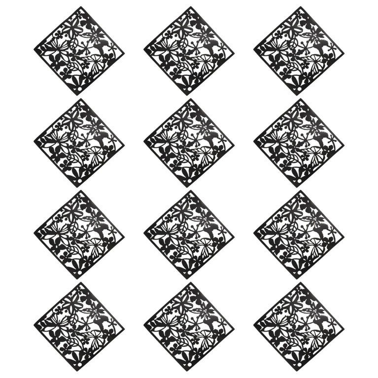 12-Piece Hanging Room Divider Set | Modern Hollow Pattern Space Partition