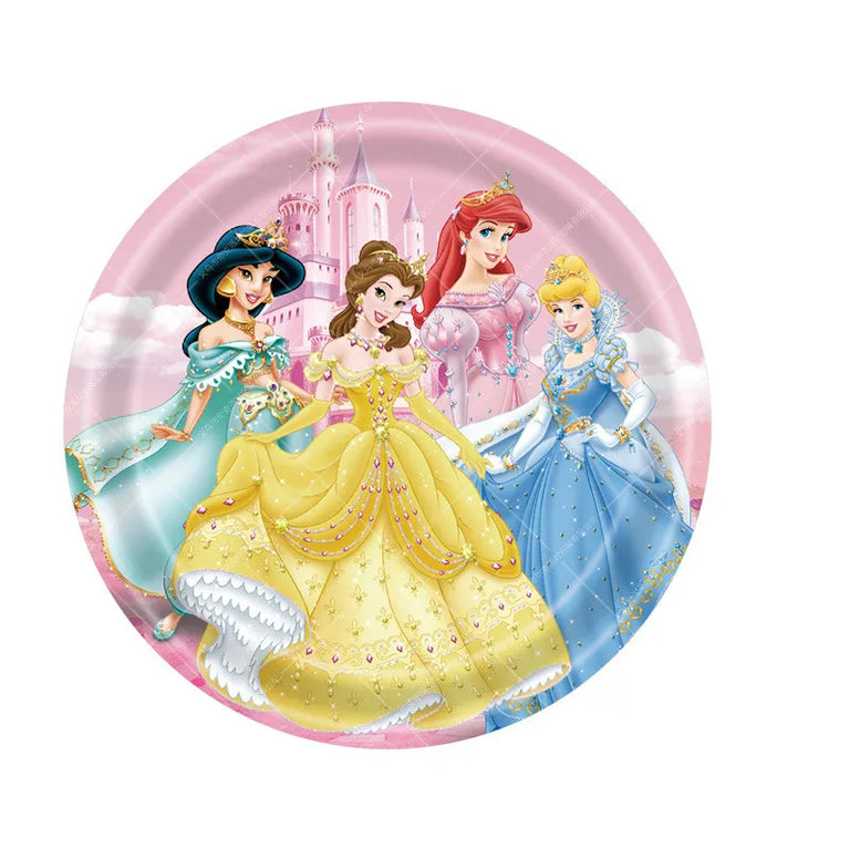 Princess Six Theme Party Disposable Tableware Set Girls Birthday