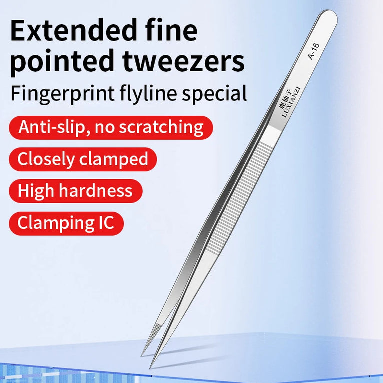 A-16 Precision Stainless Tweezers | Professional Electronics & Phone Repair Tool