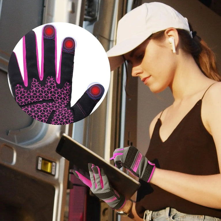 Touchscreen Breathable Synthetic Leather Gardening Gloves Non Slip Utility