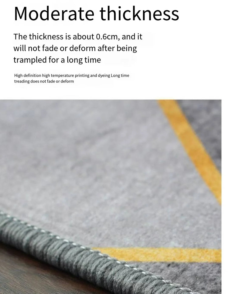 Geometric Non-Slip Washable Area Rugs for Living Room and Home