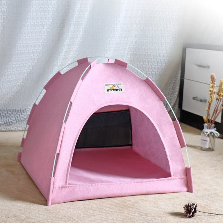Foldable Cat House Pet Tent Breathable Portable Four Season Nest