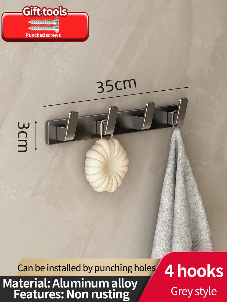 Adhesive Hooks Strong Hook Wall hanger Sticker Hanging Coat Rack Clothes Hanger Shower Robe Hook Kitchen Bathroom Towel Hooks