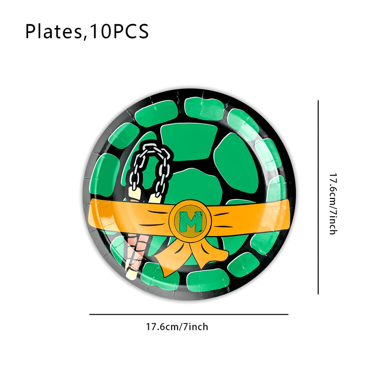 Decoration Birthday Turtlei Disposable Tableware Set Party