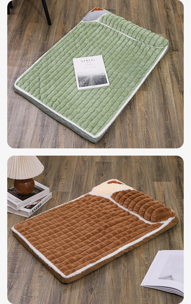 Winter Dog Bed Mattress Removable Washable Large Pet Sleeping Mat