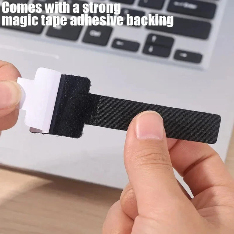 10 Pcs Reusable Cable Organizer Self Adhesive Wire Cable Tie Straps