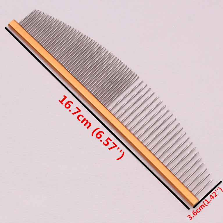 Pet Grooming Combs Aluminum Alloy Brush Professional Dog Comb