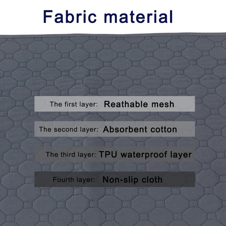 Washable Reusable Dog Pee Pad | 4-Layer Ultra Absorbent Mat
