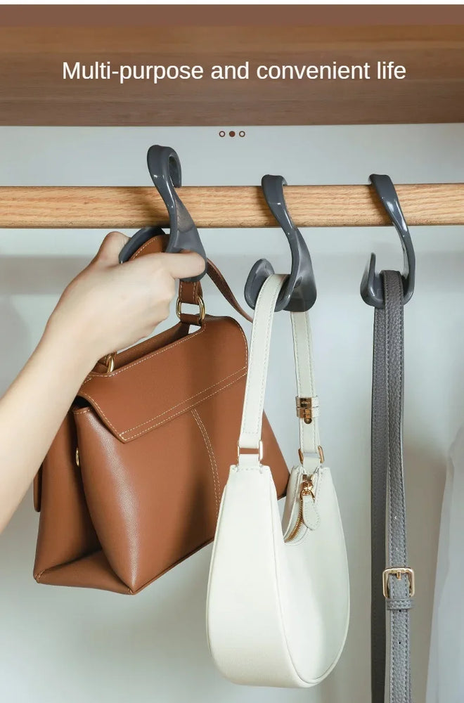 1-10pcs Bag Hanger Hook Handbag Hat Scarf Storage Rack Hangers Wardrobe Backpack Hook Handbag Holder Storage Rack Organization