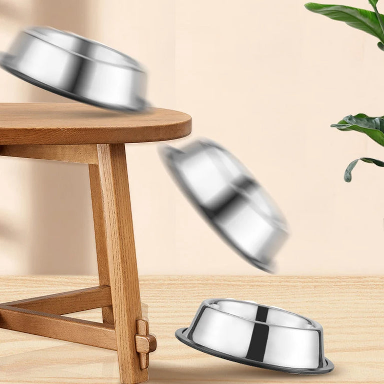 Anti-Slip Stainless Steel Dog Bowl | Anti-Tip & Anti-Ant Feeder