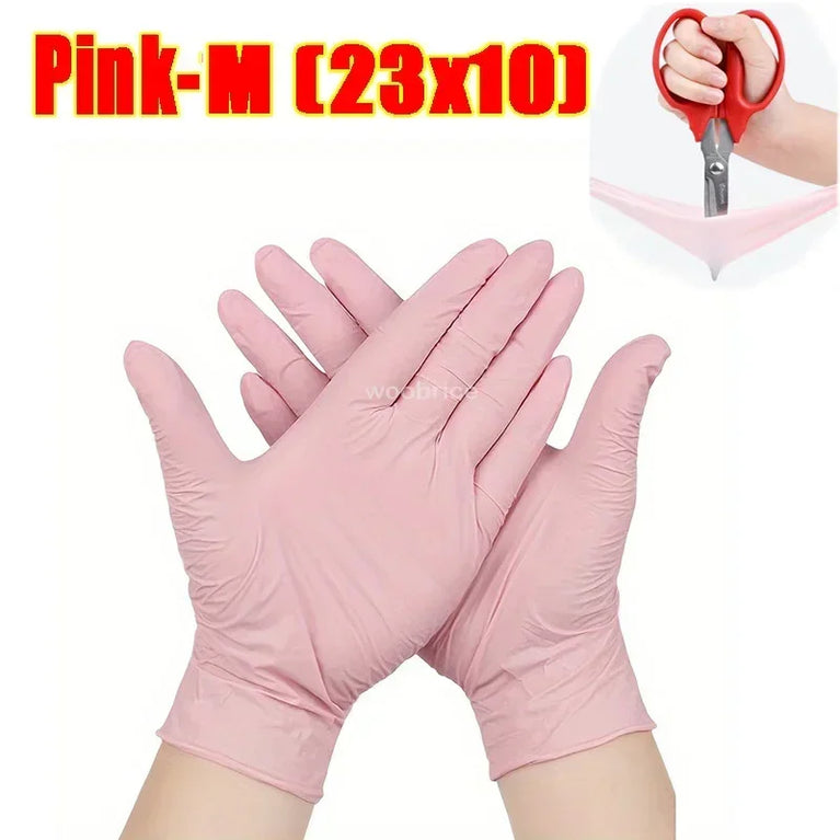 Disposable Black Nitrile Gloves Latex Free Waterproof Kitchen Gloves 100PCS
