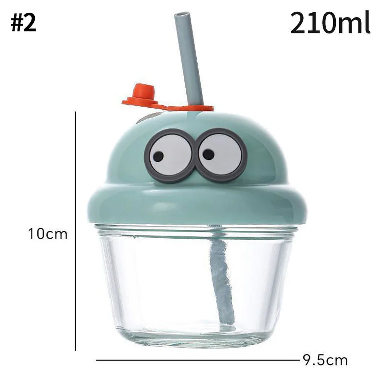 Glass Yogurt Breakfast Cup With Lid Spoon Overnight Oats Container Jar