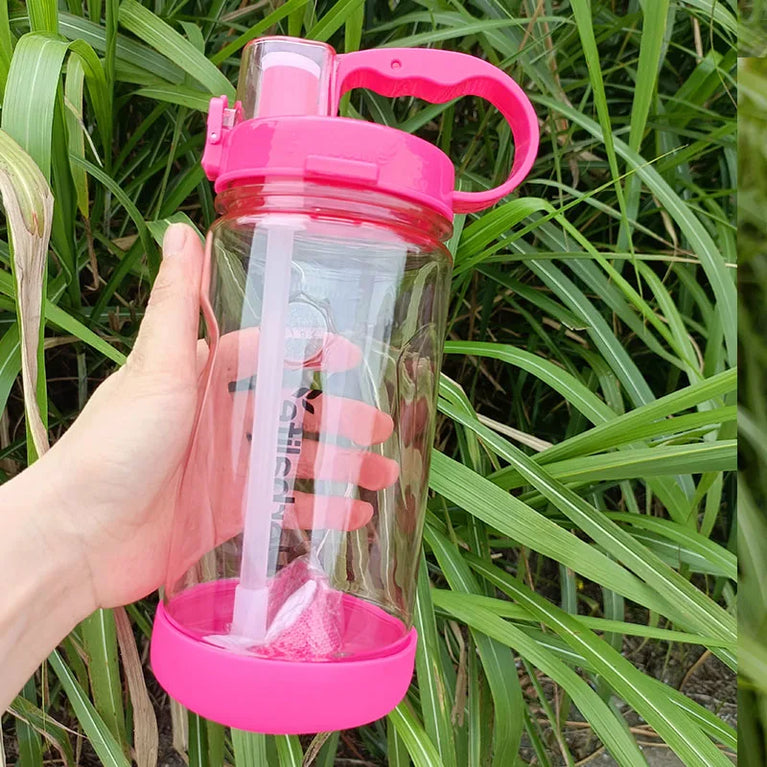 1000ML Straw Sports Waterbottle Tritan Gym Hiking Fitness Bottle