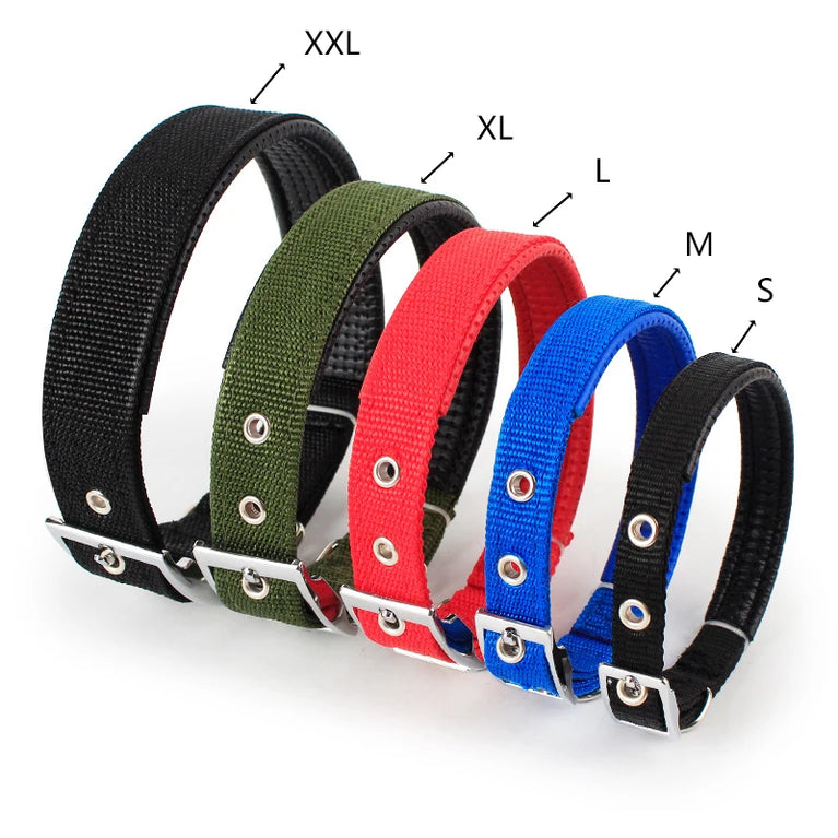 Solid Dog Collars Nylon Dog Collar For Small Medium Large Dogs Teddy