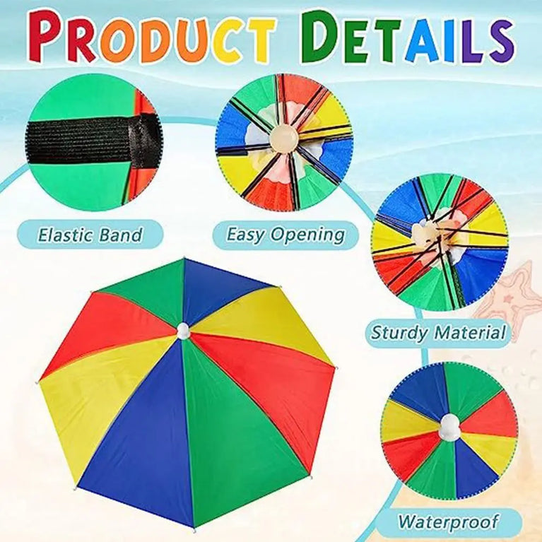 Foldable Head Umbrella Hat | Hands-Free Sun & Rain Protection