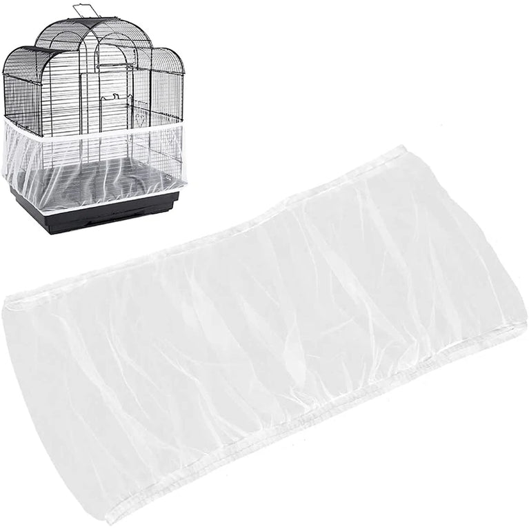 Nylon Mesh Bird Cage Seed Catcher | Stretchy Airy Cage Skirt