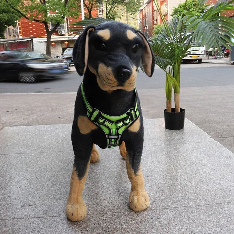 Adjustable Nylon Dog Harness No Pull Reflective Breathable Pet Vest