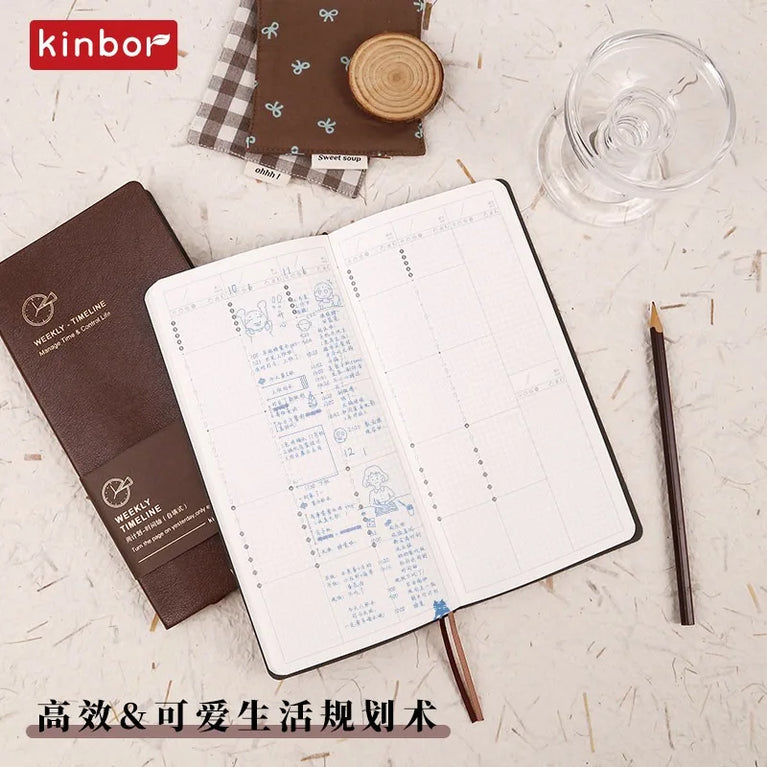 Undated Weekly Planner | 16K Portable Agenda & Time-Management Notebook
