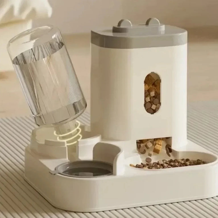 Automatic Cat Dog Feeder Bowl Water Dispenser Large Capacity