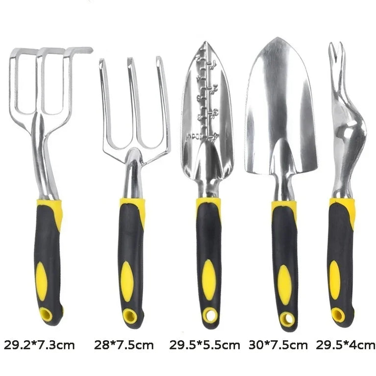 4/5PCS Garden Tool Set Shovel Trowel Rake Fork Weed Puller Planting Kit