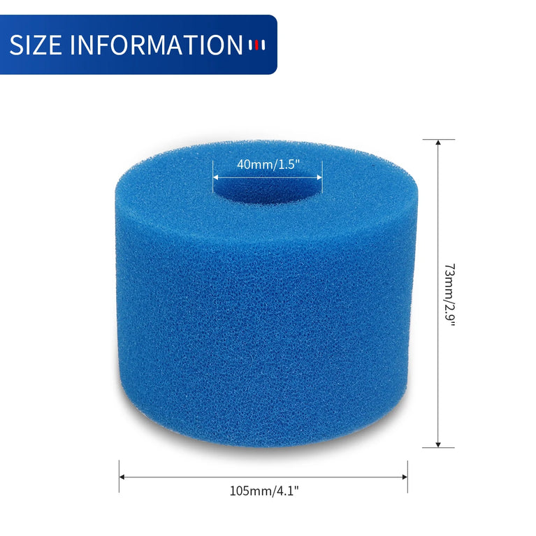 Reusable Pool Filter Sponge | Washable Foam Cartridge Replacement for Intex S1