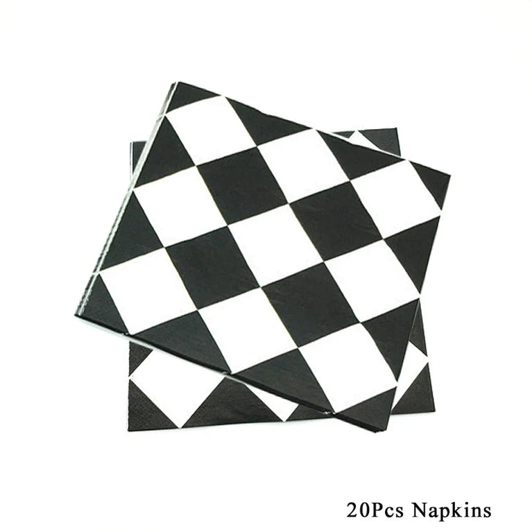 Racing Car Birthday Party Tableware Set Plates Napkins Kids Theme