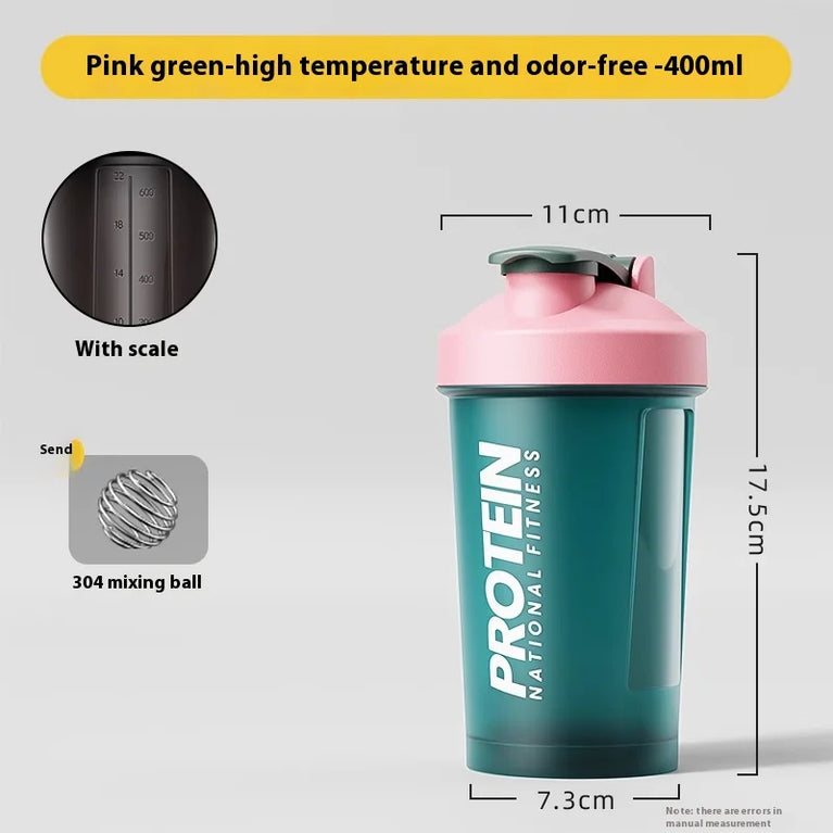 Protein Shaker Fitness Sports Waterbottle Mixing Cup for Gym Use