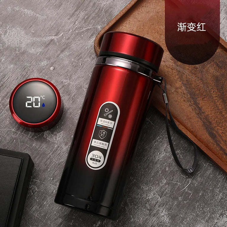 800–1000ml Smart Lid Stainless Steel Vacuum Insulated Water Thermos Mug