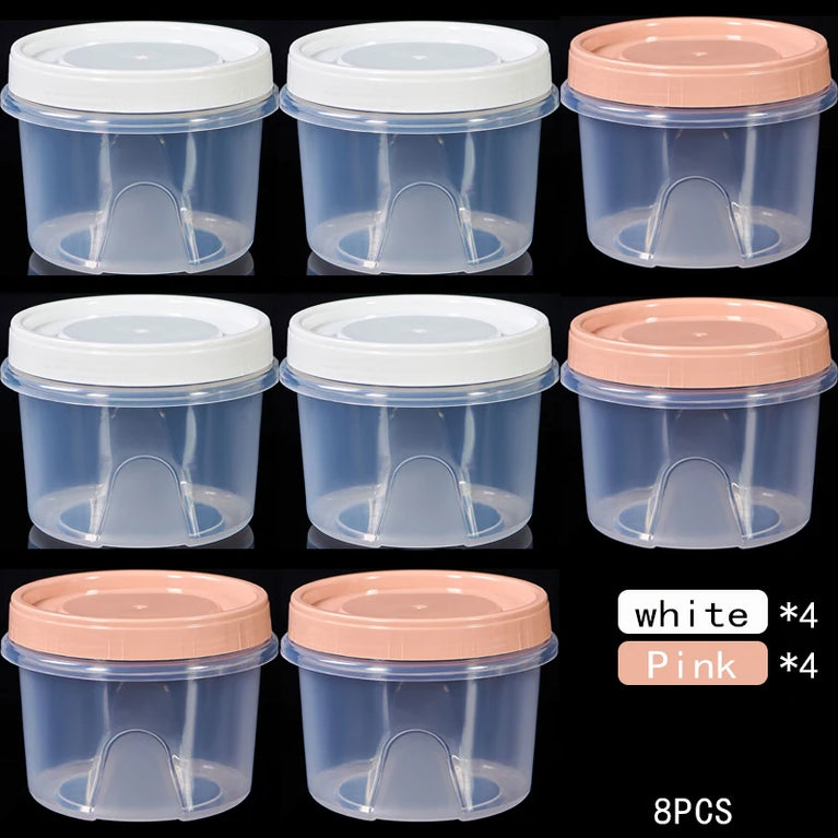 8 Pcs 500ml Food Storage Containers for Refrigerator Organization