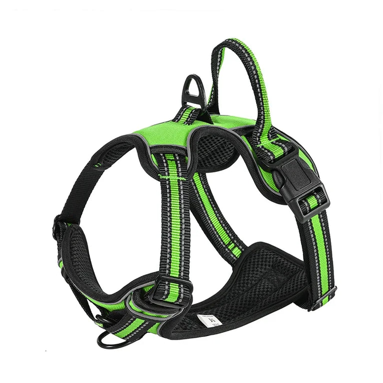 Adjustable Nylon Dog Harness No Pull Reflective Breathable Pet Vest
