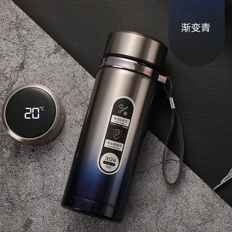800–1000ml Smart Lid Stainless Steel Vacuum Insulated Water Thermos Mug