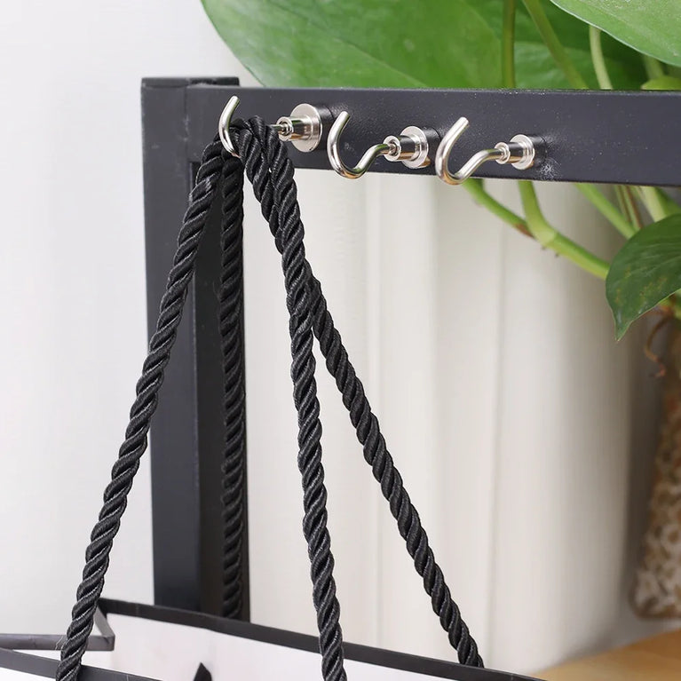 20/1PCS Metal Strong Magnetic Hook Wall-mounted Heavy-duty Magnetic Hook Key Hanger Home Kitchen Bathroom Accessories Magnet