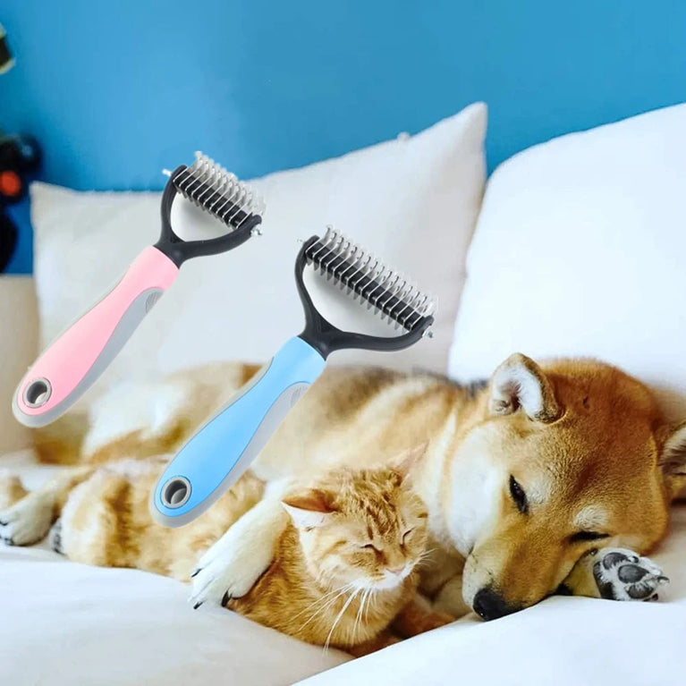 Professional Pet Cat Hair Removal Comb Brush Shedding Trimmer Tool