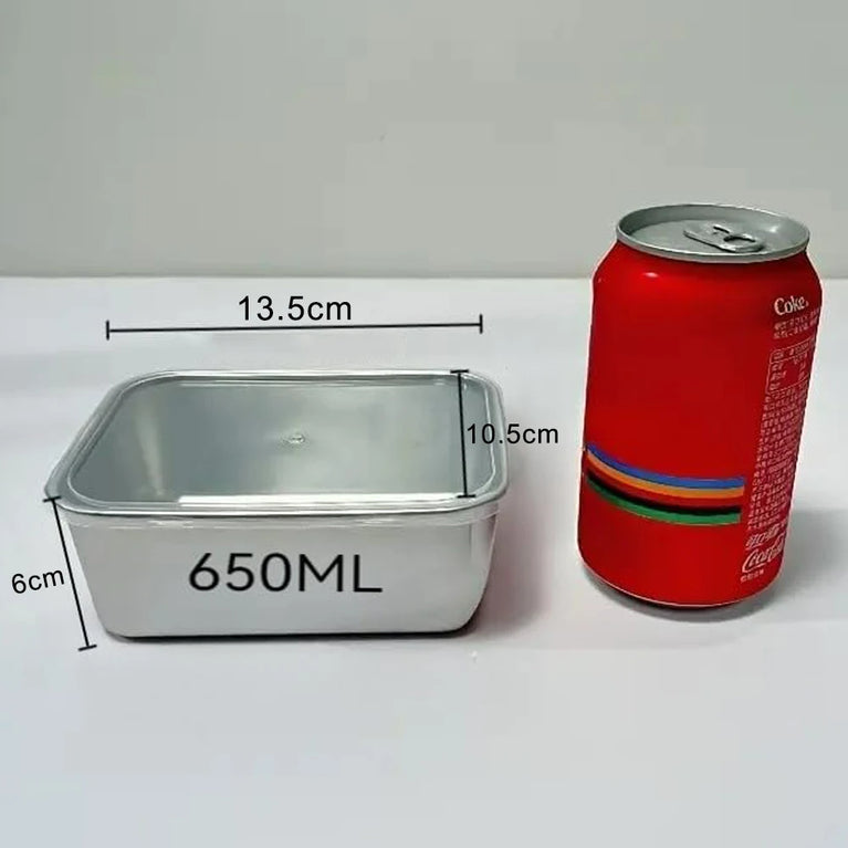 STAINLESS STEEL FOOD STORAGE CONTAINER WITH LID FOR FRESH FOOD STORAGE