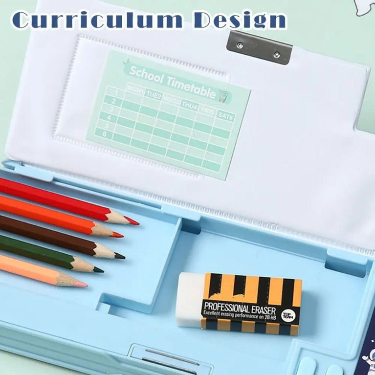 Multifunctional Pencil Case | Integrated Calculator & Sharpener Stationery Box