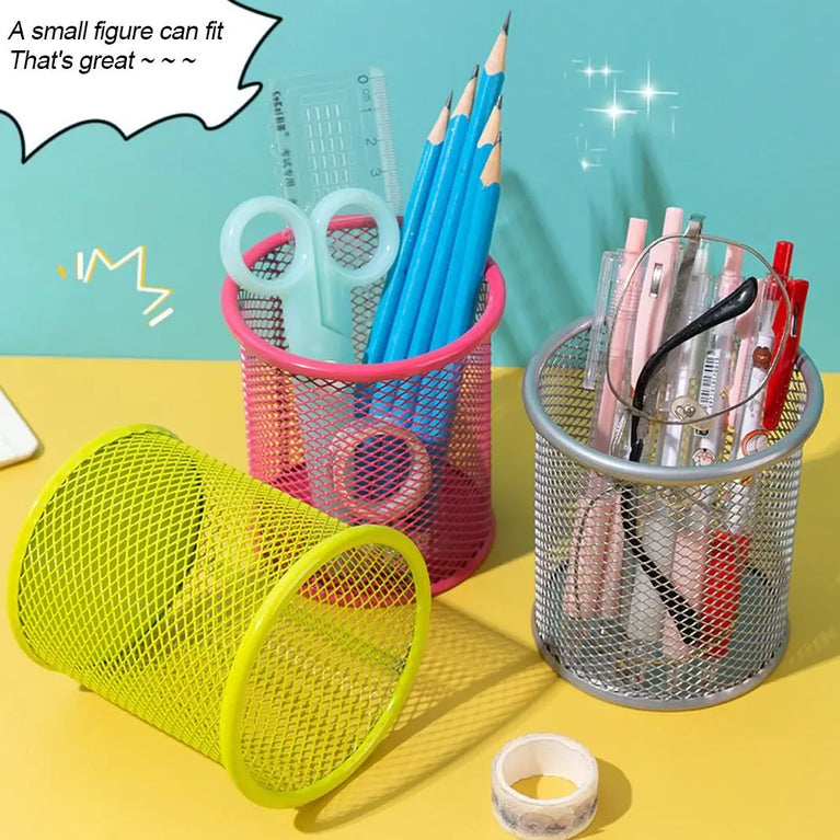 Multifunction Mesh Pen Pot Desk Tidy Stationery Organiser