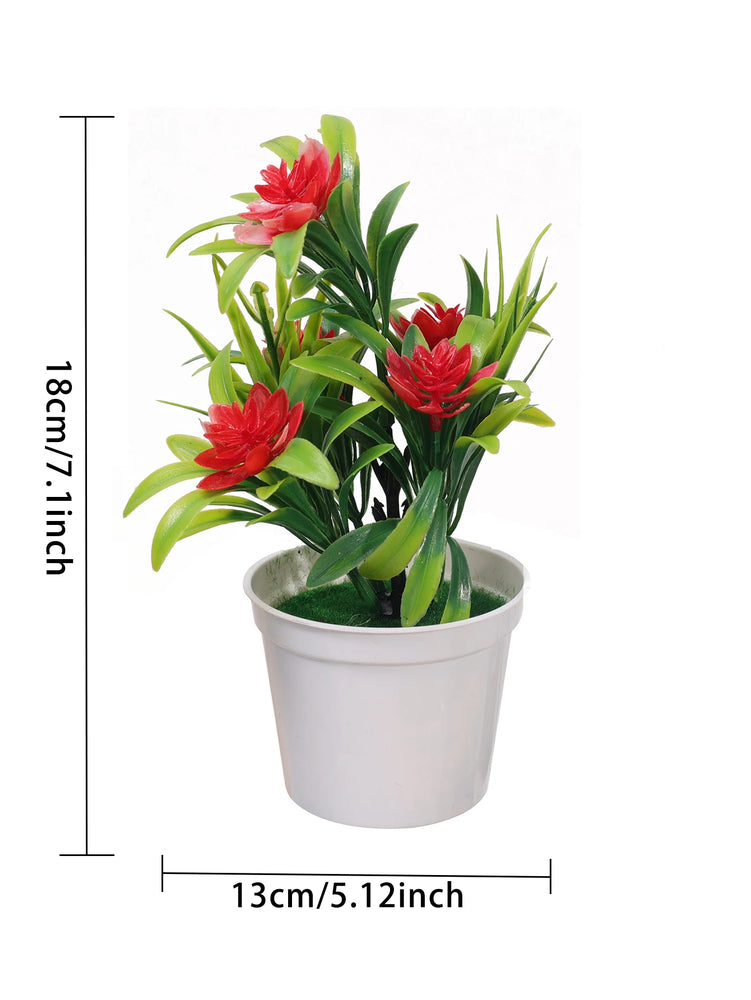 5-Head Miniature Lotus Simulation Bonsai | Creative Desktop Floral Decoration